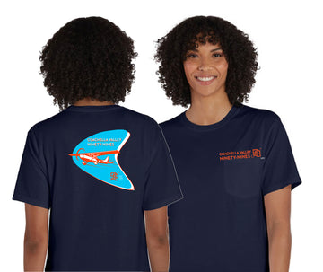 NINETY-NINES Two-Sided Logo Navy Unisex Tee