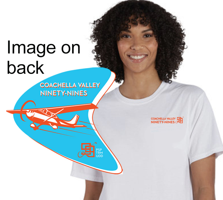Buy white NINETY-NINES Two-Sided Logo Unisex Tee
