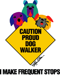 Proud Dog Walker Canvas Tote