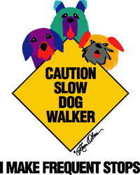 Slow Dog Walker Canvas Tote