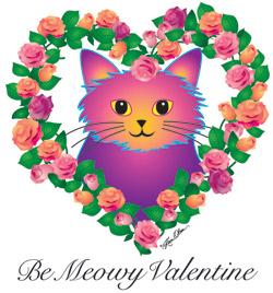 Be Meowy Valentine Canvas Tote