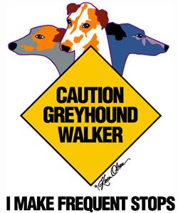 Greyhound Walker-Orange Tote