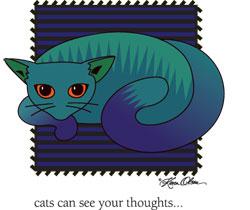 Cats Can See Your Thoughts (Tees, Sweatshirts)