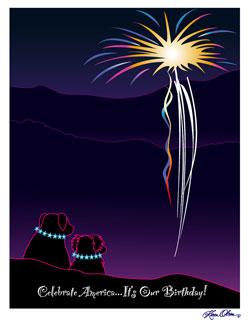 PatriotiKritters America's Birthday-Dogs (Tees, Sweatshirts)