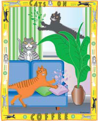 Cats On Coffee 2 (Tees, Sweatshirts)