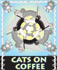 Cats On Coffee 3 (Tees, Sweatshirts)