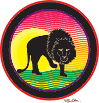 Walking Lion Canvas Tote