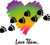 Love Them, Paw Prints Tote